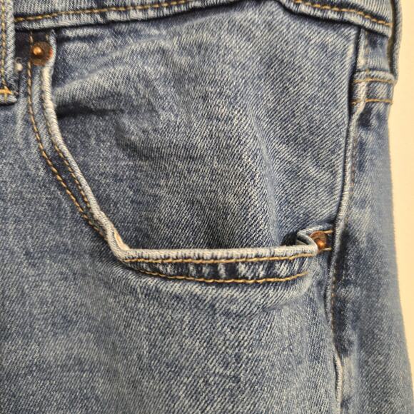 Old Navy Plus Size 20 Extra High Rise Wide Leg Jeans Distressed Hem Medium Wash - Picture 8 of 11